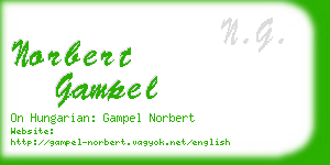 norbert gampel business card